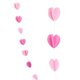 Гирлянда 2,1 м "Сердца Микс" Розовый и нежно-розовый, 1 шт.