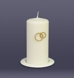 свеча Пенек свадебный с подсвечником