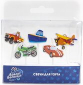Свеча Фигура, Техника, 6 см, 5 шт. с держат.