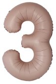 И 40&amp;quot;/102 см Цифра &amp;quot;3&amp;quot; Slim, Винтажная роза, Матовый
