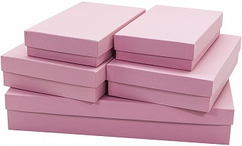 Набор коробок Розовый, 25*35*6 см, 5 шт.