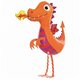 Г ХОД 44"/110 см Дракоша в упаковке / Dragon Balloon Friends