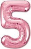 Ag 40''/102 см Цифра "5" Розовый фламинго