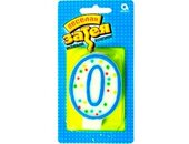 Свеча -цифра "0" 7,6см/A