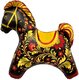 Ag Фигура Лошадка Золотая роспись, 32"/81 см