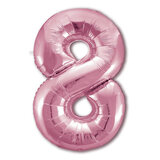 Ag 40''/102 см Цифра "8" Розовый фламинго