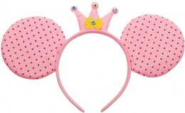 Ободок, Мышка Принцесса, Розовый, с блестками 6230403
