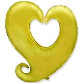 И 32&quot; Сердце витое Золото / Heart shape Y gold
