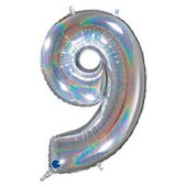 Г ЦИФРА 9 26&amp;quot; Серебро голография