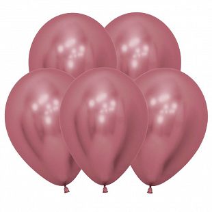 S 12"Зеркальные шары Рефлекс Розовый / Reflex Pink / 50 шт. /