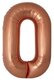 И 40"/102 см Цифра "0" Slim, Бронза, Металлик