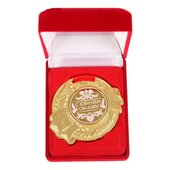 Медаль в бархатной коробке "С юбилеем свадьбы", диам 5 см 1207905