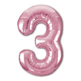 Ag 40''/102 см Цифра "3" Розовый фламинго