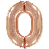 И 40"/102 см Цифра "0" Розовое золото