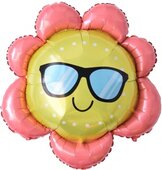 F Цветок в солнечных очках, Розовый 34''/86 см
