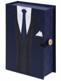 Коробка подарочная Мужской костюм, Темно-синий, 18*12*5 см, 1 шт.