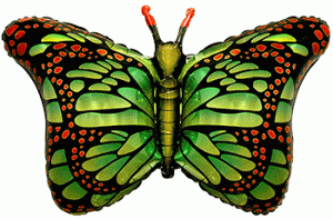И Бабочка-монарх (зеленый) 38''/97 см