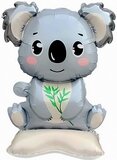 К Шар 3D (23''/58 см) Фигура на подставке, Коала с веточкой