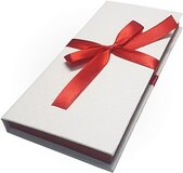 Коробка для денег Атласная лента, Белый, 17,2*8,3*1,6 см, 1 шт.