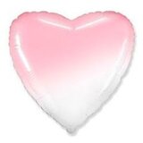 И 18 Сердце Бело-Розовый градиент / Heart White-Pink gradient