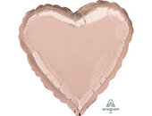 A 18 Сердце Металлик Rose Gold