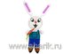 Игрушка надувная Кролик с морковкой 40см