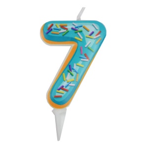 MС Свеча Цифра &quot;7&quot; Пончик 6см