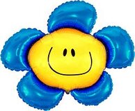 И Цветочек (солнечная улыбка) синий / Flower 41"/89*104 см