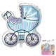 Ag Фигура Коляска для мальчика, 29&quot;/70*74 см