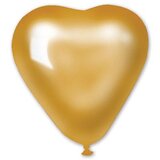 Сердце 10" Металлик Золотое /Ит