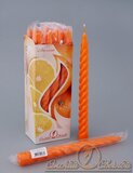 свеча ароматизированная витая 12 шт "апельсин"