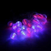 Гирлянда"Метражная" 5 м с насад.“Шарики льда”, нить силикон,LED-20-220V,моргает, МУЛЬТИ