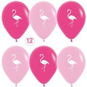 S 12&amp;quot; Фламинго, Фуше (012)/Розовый (009), пастель, 2 ст, 50 шт. 143637