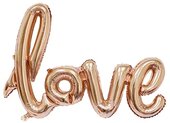 F Надпись "Love", Розовое Золото 41''/104 см