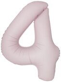 И 40&amp;quot;/102 см Цифра &amp;quot;4&amp;quot; Slim, Пыльная роза, Сатин