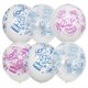 M 12"/30см Пастель+Декоратор WHITE&amp;TRANSPARENT(шелк) 5 ст. рис #ДР 25шт