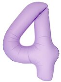 И 40&amp;quot;/102 см Цифра &amp;quot;4&amp;quot; Slim, Лаванда, Матовый
