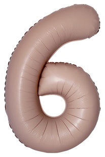 И 40"/102 см Цифра "6" Slim, Винтажная роза, Матовый