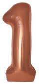 И 40&amp;quot;/102 см Цифра &amp;quot;1&amp;quot; Slim, Бронза, Металлик