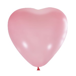 M 15"/38см Сердце Пастель PINK 50шт