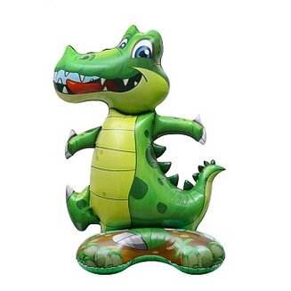К Шар 3D (23''/58 см) Фигура на подставке, Крокодил