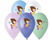 Шар 14" с рисунком Русалочка детск 5цв/Ит
