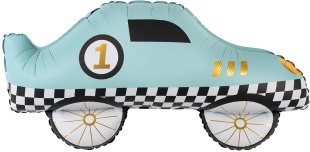 F Гоночная машинка, Голубой, Сатин 30''/76 см