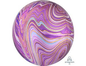 А 3D СФЕРА Б/РИС 16" Мрамор Purple