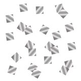 Конфетти "Квадраты серебряные" фольгированные 1 см / 500 г /