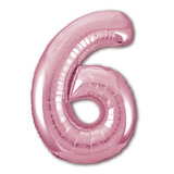 Ag 40''/102 см Цифра "6" Розовый фламинго