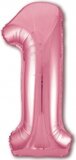Ag 40''/102 см Цифра "1" Розовый фламинго