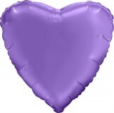 Ag 18 Сердце Сатин Пурпурный