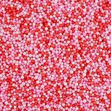Шарики пенопласт, Цветной микс, Красный/Розовый, 2-4 мм, 10 гр.