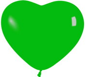 S 6'' Сердце Светло-зелёный / Key Lime